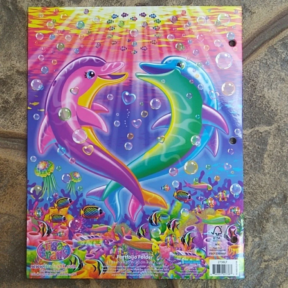 Lisa Frank Folder Dancing Dolphins